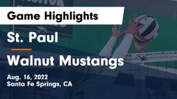 St. Paul  vs Walnut Mustangs Game Highlights - Aug. 16, 2022