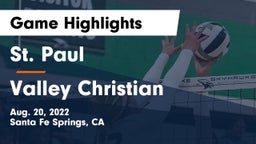 St. Paul  vs Valley Christian  Game Highlights - Aug. 20, 2022