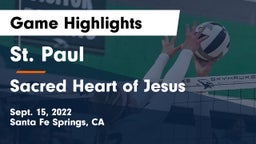 St. Paul  vs Sacred Heart of Jesus Game Highlights - Sept. 15, 2022