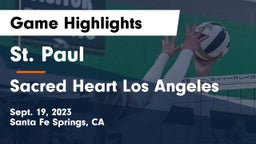 St. Paul  vs Sacred Heart Los Angeles Game Highlights - Sept. 19, 2023