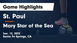 St. Paul  vs Mary Star of the Sea  Game Highlights - Jan. 12, 2022