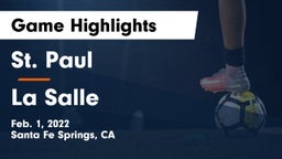 St. Paul  vs La Salle  Game Highlights - Feb. 1, 2022