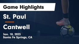 St. Paul  vs Cantwell  Game Highlights - Jan. 18, 2023