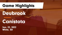 Deubrook  vs Canistota  Game Highlights - Jan. 22, 2022