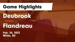 Deubrook  vs Flandreau  Game Highlights - Feb. 24, 2022