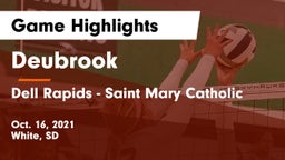Deubrook  vs Dell Rapids - Saint Mary Catholic  Game Highlights - Oct. 16, 2021