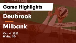 Deubrook  vs Milbank  Game Highlights - Oct. 4, 2022