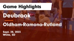 Deubrook  vs Oldham-Ramona-Rutland  Game Highlights - Sept. 28, 2023