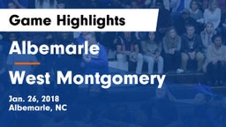 Albemarle  vs West Montgomery  Game Highlights - Jan. 26, 2018