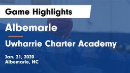 Albemarle  vs Uwharrie Charter Academy Game Highlights - Jan. 21, 2020