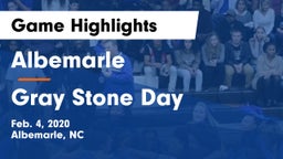 Albemarle  vs Gray Stone Day  Game Highlights - Feb. 4, 2020