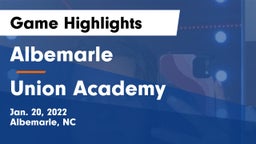 Albemarle  vs Union Academy  Game Highlights - Jan. 20, 2022