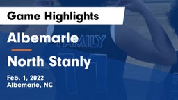 Albemarle  vs North Stanly  Game Highlights - Feb. 1, 2022