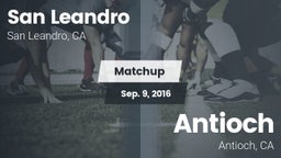 Matchup: San Leandro High vs. Antioch  2016