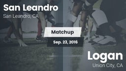 Matchup: San Leandro High vs. Logan  2016