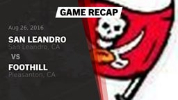 Recap: San Leandro  vs. Foothill  2016