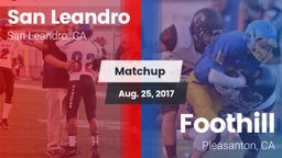 Matchup: San Leandro High vs. Foothill  2017
