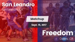 Matchup: San Leandro High vs. Freedom  2017