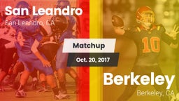 Matchup: San Leandro High vs. Berkeley  2017