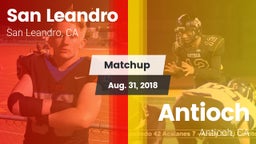 Matchup: San Leandro High vs. Antioch  2018
