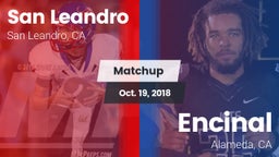 Matchup: San Leandro High vs. Encinal  2018