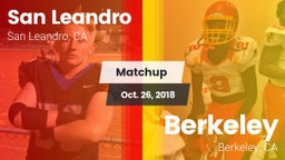 Matchup: San Leandro High vs. Berkeley  2018