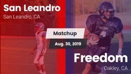 Matchup: San Leandro High vs. Freedom  2019