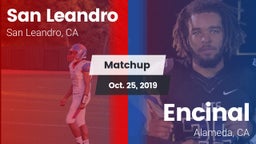 Matchup: San Leandro High vs. Encinal  2019