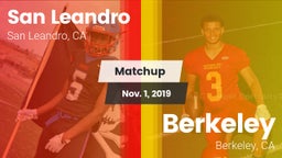 Matchup: San Leandro High vs. Berkeley  2019