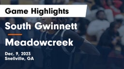 South Gwinnett  vs Meadowcreek Game Highlights - Dec. 9, 2023