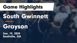 South Gwinnett  vs Grayson  Game Highlights - Jan. 19, 2024