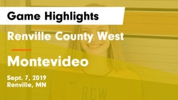 Renville County West  vs Montevideo  Game Highlights - Sept. 7, 2019