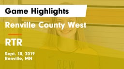 Renville County West  vs RTR  Game Highlights - Sept. 10, 2019