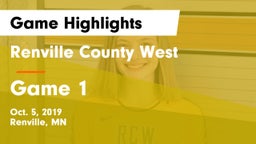 Renville County West  vs Game 1 Game Highlights - Oct. 5, 2019