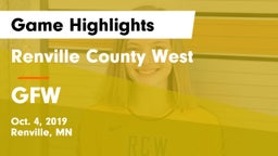 Renville County West  vs GFW  Game Highlights - Oct. 4, 2019
