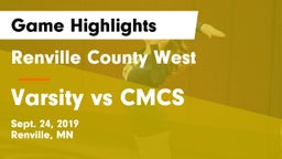 Renville County West  vs Varsity vs CMCS Game Highlights - Sept. 24, 2019