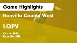 Renville County West  vs LQPV Game Highlights - Oct. 8, 2019