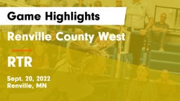 Renville County West  vs RTR  Game Highlights - Sept. 20, 2022