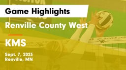 Renville County West  vs KMS Game Highlights - Sept. 7, 2023