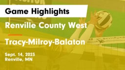 Renville County West  vs Tracy-Milroy-Balaton  Game Highlights - Sept. 14, 2023