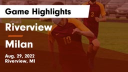 Riverview  vs Milan  Game Highlights - Aug. 29, 2022