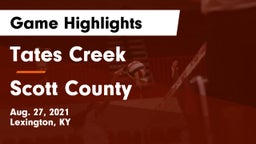 Tates Creek  vs Scott County  Game Highlights - Aug. 27, 2021