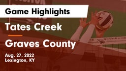 Tates Creek  vs Graves County  Game Highlights - Aug. 27, 2022