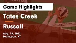 Tates Creek  vs Russell  Game Highlights - Aug. 26, 2022