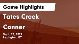 Tates Creek  vs Conner  Game Highlights - Sept. 26, 2022