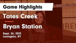 Tates Creek  vs Bryan Station  Game Highlights - Sept. 26, 2023