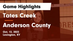 Tates Creek  vs Anderson County  Game Highlights - Oct. 12, 2023