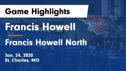 Francis Howell  vs Francis Howell North  Game Highlights - Jan. 24, 2020
