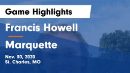 Francis Howell  vs Marquette  Game Highlights - Nov. 30, 2020