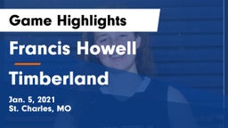 Francis Howell  vs Timberland  Game Highlights - Jan. 5, 2021